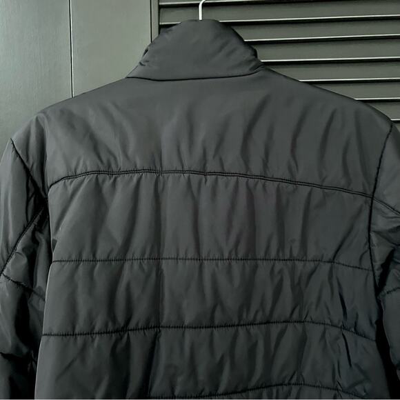 Lands’ End Men’s Black and Blue Zip-Up Puffer Jacket, Size Small 34-36 - Picture 13 of 13